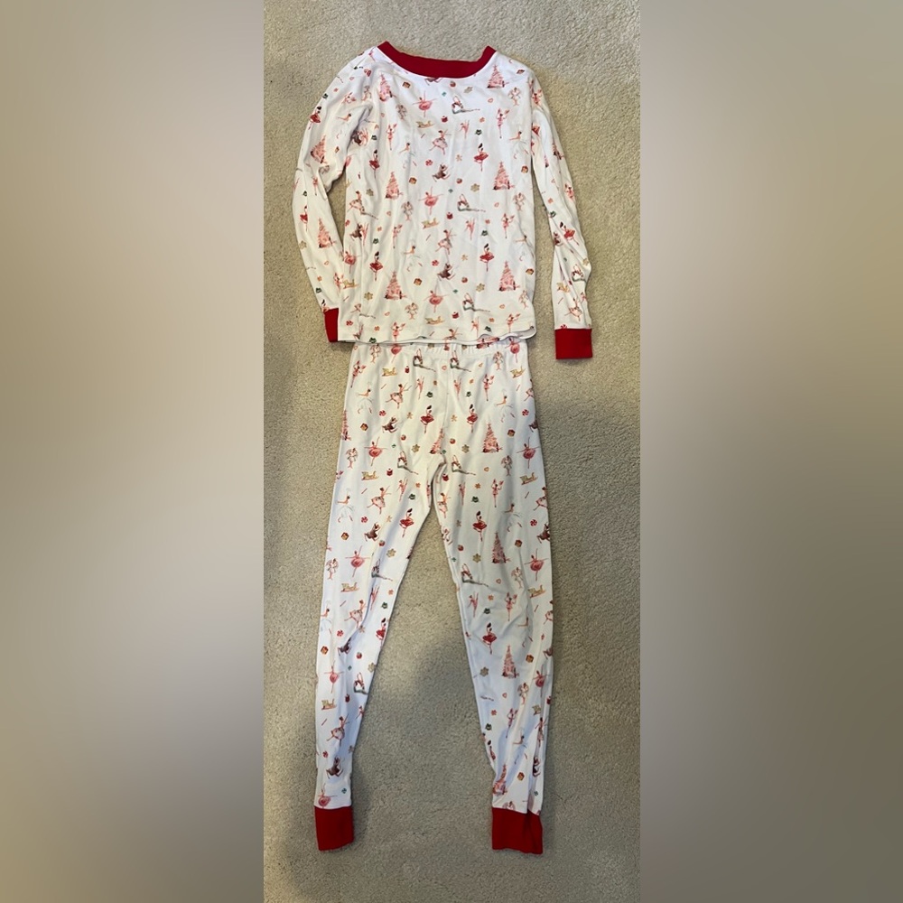 Girls LAKE Christmas PAJAMAS Nutcracker Ballerina size 8